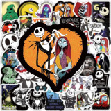 50 new zombie brides and Christmas horror night Halloween graffiti stickers water cup trolley case waterproof stickers