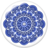 20MM  Love  mandala  Print   glass  snaps buttons