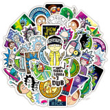 50 trumpeter Rick and Morty graffiti stickers skateboard water cup trolley stickers