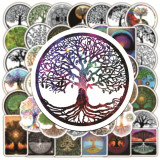 50 new totem tree of life graffiti stickers waterproof suitcase notebook scooter water cup stickers