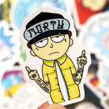 50 trumpeter Rick and Morty graffiti stickers skateboard water cup trolley stickers