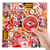 50 Kansas City Chiefs Rugby Graffiti Stickers Motorcycle Skateboard Street Decoration Stickers