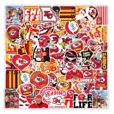 50 Kansas City Chiefs Rugby Graffiti Stickers Motorcycle Skateboard Street Decoration Stickers