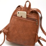 Leather retro pattern fashion tassel backpack fit 18mm snap button jewelry