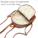 Leather retro pattern fashion tassel backpack fit 18mm snap button jewelry