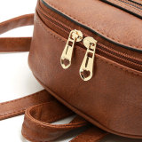 Leather retro pattern fashion tassel backpack fit 18mm snap button jewelry