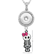 Halloween  Necklace With accessories silver  fit 20MM chunks 50CM chain  snaps jewelry  necklace for girls
