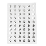 Display of 60 pieces PU leather black type for 18&20MM snaps chunks