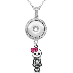 Halloween  Necklace With accessories silver  fit 20MM chunks 50CM chain  snaps jewelry  necklace for girls
