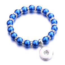 1 buttons With  snap Pearl Elasticity  bracelet fit18&20MM  snaps jewelry