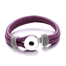 Leather Snap bracelets fit 20mm snaps chunks 1 button