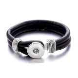 Leather Snap bracelets fit 20mm snaps chunks 1 button