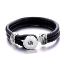Leather Snap bracelets fit 20mm snaps chunks 1 button