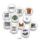 20MM  Basketbal   MAMA   Print  glass  snaps  buttons