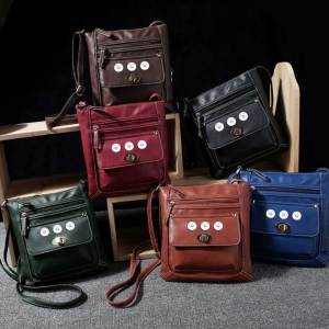 New style portable car stitching turn buckle small shoulder bag messenger bag female bag fit 18mm snap button jewelry