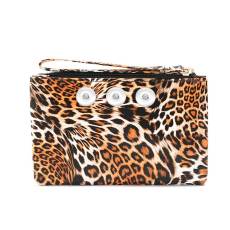 New style PU crocodile pattern ladies coin purse European and American simple clutch fit 18mm snap button jewelry