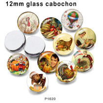 10pcs/lot  Thanksgiving glass picture printing products of various sizes  Fridge magnet cabochon