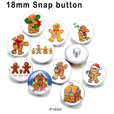 10pcs/lot  Christmas  Snowman  glass picture printing products of various sizes  Fridge magnet cabochon