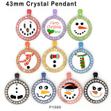 10pcs/lot Christmas Snowman  glass picture printing products of various sizes  Fridge magnet cabochon