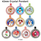 10pcs/lot Christmas Snowman  glass picture printing products of various sizes  Fridge magnet cabochon