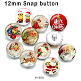 10pcs/lot Christmas  glass picture printing products of various sizes  Fridge magnet cabochon
