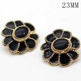 23MM Golden metal flower drip button fit 20mm snap jewelry