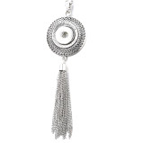 Necklace love 80CM chain silver  fit 20MM chunks snaps jewelry necklace for women