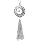 Necklace love 80CM chain silver  fit 20MM chunks snaps jewelry necklace for women