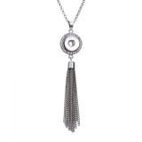 Necklace love 80CM chain silver  fit 20MM chunks snaps jewelry necklace for women