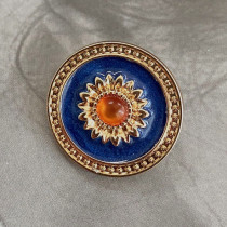 20MM Metal button enamel rhinestone gold fit 20mm snap jewelry