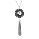 Necklace love 80CM chain silver  fit 20MM chunks snaps jewelry necklace for women