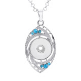Necklace love 80CM chain silver  fit 20MM chunks snaps jewelry necklace for women