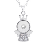 Necklace love 80CM chain silver  fit 20MM chunks snaps jewelry necklace for women