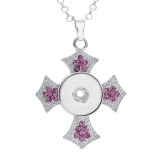Necklace love 80CM chain silver  fit 20MM chunks snaps jewelry necklace for women