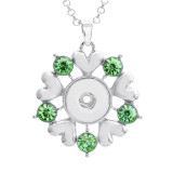 Necklace love 80CM chain silver  fit 20MM chunks snaps jewelry necklace for women