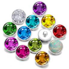 20MM snap Birthstone glass snap bottom