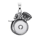 snap Silver  Pendant  fit 20MM snaps style jewelry