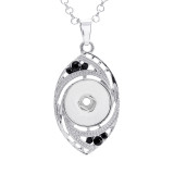 Necklace love 80CM chain silver  fit 20MM chunks snaps jewelry necklace for women