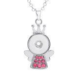 Necklace love 80CM chain silver  fit 20MM chunks snaps jewelry necklace for women