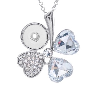Necklace love 80CM chain silver  fit 20MM chunks snaps jewelry necklace for women