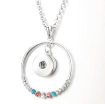Necklace love 80CM chain silver  fit 20MM chunks snaps jewelry necklace for women