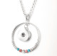 Necklace love 80CM chain silver  fit 20MM chunks snaps jewelry necklace for women