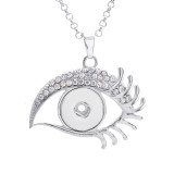 Necklace 80CM chain silver  fit 20MM chunks snaps jewelry necklace for women