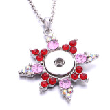 Necklace love 80CM chain silver  fit 20MM chunks snaps jewelry necklace for women