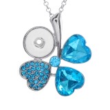 Necklace love 80CM chain silver  fit 20MM chunks snaps jewelry necklace for women