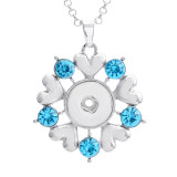Necklace love 80CM chain silver  fit 20MM chunks snaps jewelry necklace for women