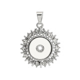 snap Silver  Pendant  fit 20MM snaps style jewelry