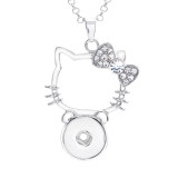 Necklace love 80CM chain silver  fit 20MM chunks snaps jewelry necklace for women