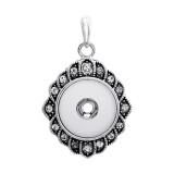snap Silver  Pendant  fit 20MM snaps style jewelry