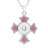 Necklace love 80CM chain silver  fit 20MM chunks snaps jewelry necklace for women